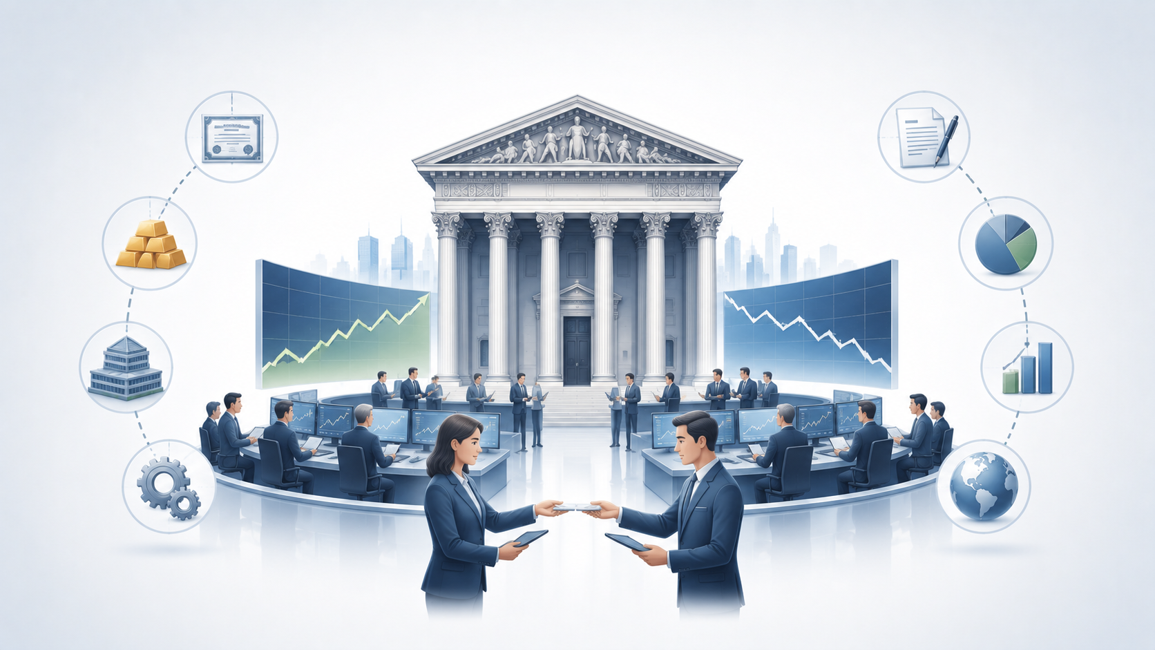 Illustration zum Begriff Börse