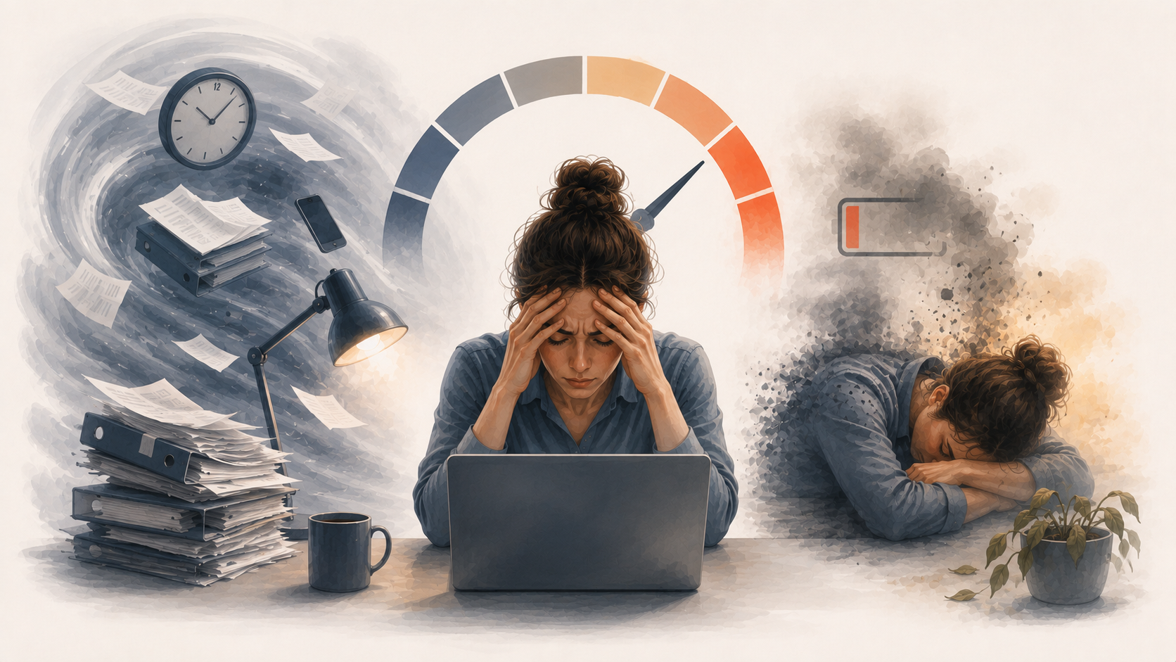 Burnout durch Stress