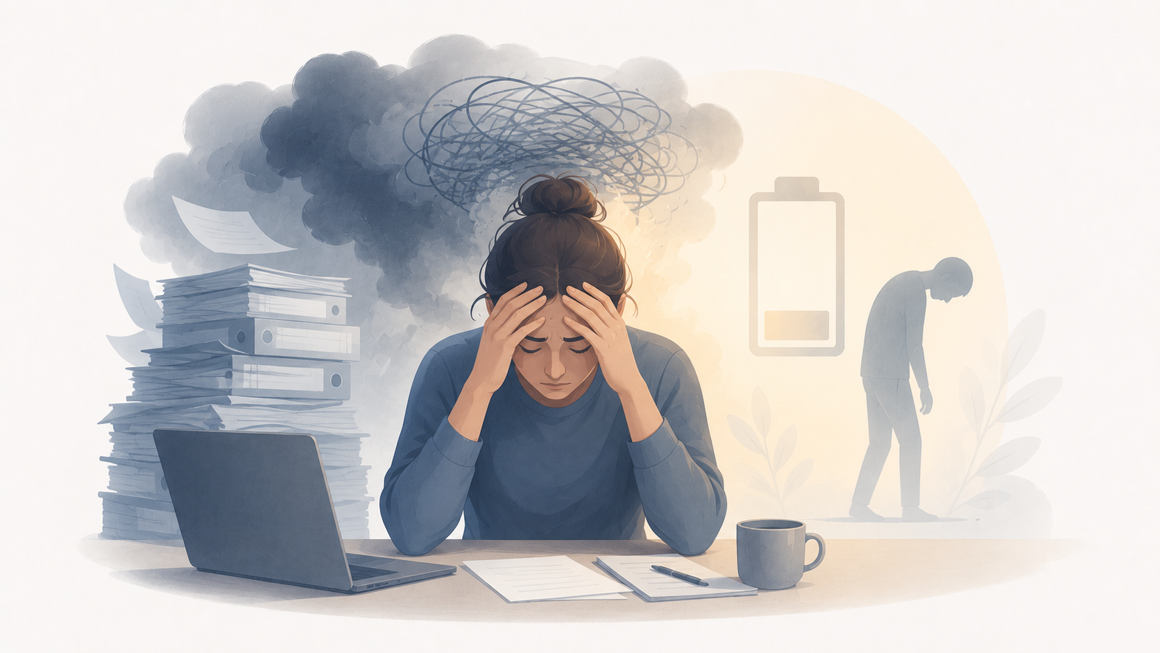 Illustration zum Begriff Burnout