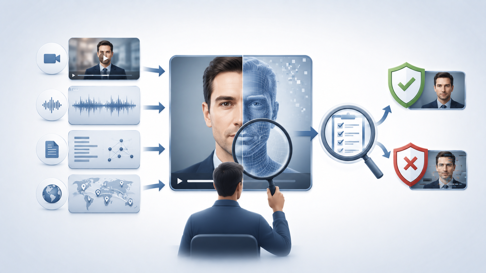 Illustration zum Begriff AI Deepfake erkennen